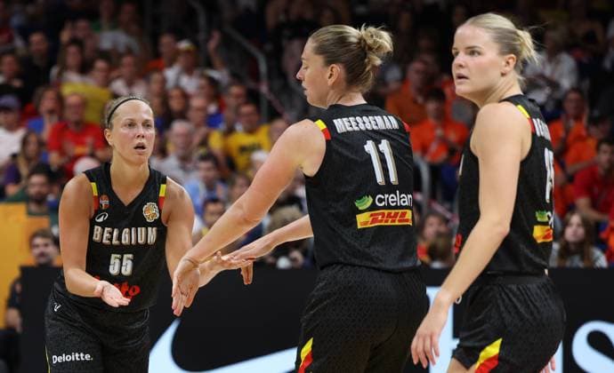 Belgium s Julie Allemand celebrates during a game between Belgian national basketball team Belgian Cats and Puerto Rico, game 2 of the group phase at the FIBA Women s Basketball World Cup, on Sunday 6 September 2026, in Berlin, Germany. The FIBA Women s Basketball World Cup takes place in Berlin from 4 to 23 September 2026. VIRGINIExLEFOUR  x185460377x