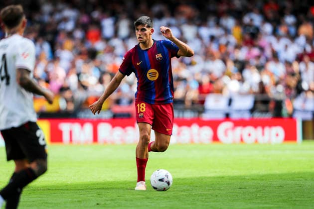 September 6, 2026, Valencia, Valencia, SPAIN: Gerard Martin of FC Barcelona, Barca in action during the Spanish league, LaLiga EA Sports, football match played between Valencia CF and FC Barcelona at Mestalla stadium on September 6, 2026, in Valencia, Spain. Valencia CF V FC Barcelona - LaLiga EA Sports - ZUMAa181 20260906_zaa_a181_087 Copyright: xIvanxTerronx
