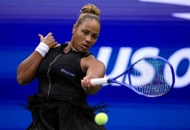US Open tennis tournament - Day 8 Taylor Townsend of the USA in action against Aryna Sabalenka of Belarus during their Women s Singles match at the US Open Tennis Championships at the USTA Billie Jean King National Tennis Center in Flushing Meadows, New York, USA, 06 September 2026. The 2026 US Open tournament runs from 23 August through 13 September. FLUSHING MEADOWS NEW YORK United States  Copyright: xCRISTOBALxHERRERA-ULASHKEVICHx