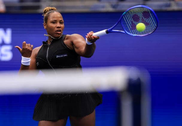 US Open tennis tournament - Day 8 Taylor Townsend of the USA in action against Aryna Sabalenka of Belarus during their Women s Singles match at the US Open Tennis Championships at the USTA Billie Jean King National Tennis Center in Flushing Meadows, New York, USA, 06 September 2026. The 2026 US Open tournament runs from 23 August through 13 September. FLUSHING MEADOWS NEW YORK United States  Copyright: xCRISTOBALxHERRERA-ULASHKEVICHx