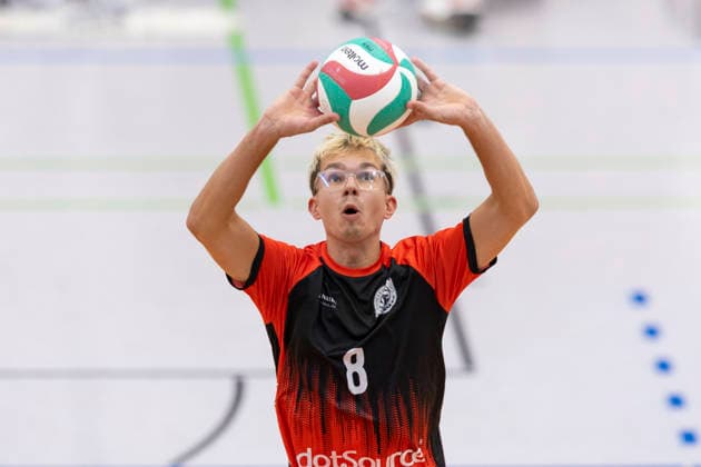 TVV-Pokalfinale Herren: Blue Volleys Gotha vs. 1. VSV Jena 90; Erfurt; 06.09.2026 Finn Kazuch ( 8; 1. VSV Jena 90) TVV-Pokalfinale Herren: Blue Volleys Gotha vs. 1. VSV Jena 90; Riethsporthalle Erfurt; 06.09.2026 Copyright: xBEAUTIFULxSPORTS Duehringx