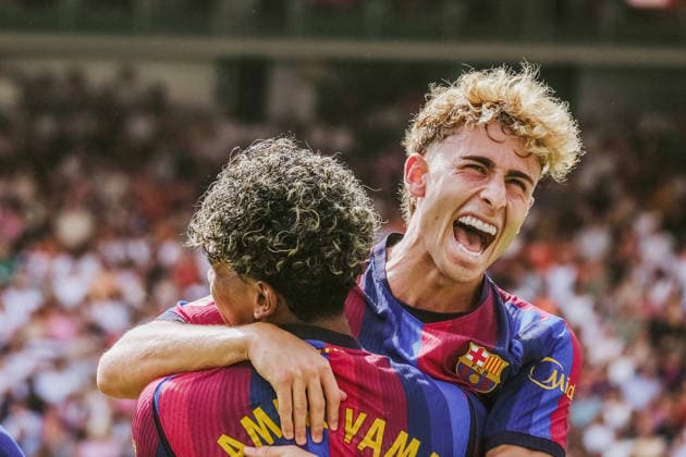 ESP: LaLiga EA Sports Valencia CF v FC Barcelona, Barca Fermin of FC Barcelona scores goal and celebrates with Lamine Yamal during LaLiga EA Sports match between Valencia CF v FC Barcelona played at Mestalla Stadium, Valencia on September 6 2026 in Spain Spain Soccer Copyright: xAgenciaxLOFx