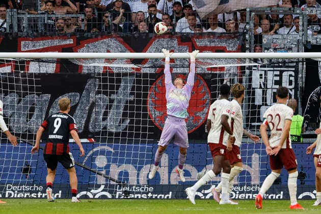 Finn Dahmen (FC Augsburg, 01) , Deutschland, Fussball, 1. Bundesliga, 2.Spieltag, 2026 2027, Eintracht Frankfurt vs. FC Augsburg, 06.09.2026, Frankfurt am Main Deutsche-Bank-Park Deutschland *** Finn Dahmen, FC Augsburg, 01, Germany, Soccer, Bundesliga 1, Matchday 2, 2026–2027, Eintracht Frankfurt vs. FC Augsburg, September 6, 2026, Frankfurt am Main, Deutsche Bank Park, Germany Copyright: xGrantxHubbsx