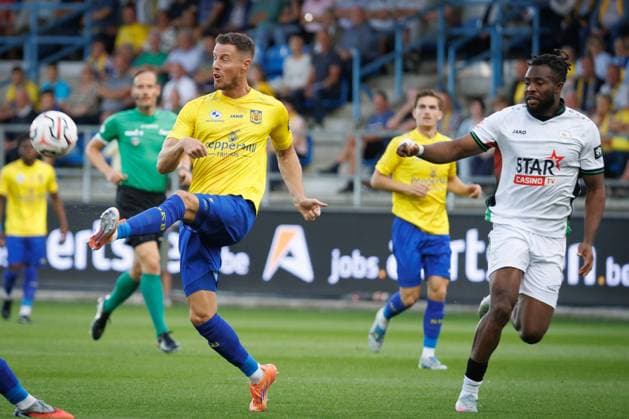 Beveren s Bruno Godeau pictured in action during a soccer match between SK Beveren and OH Leuven, Sunday 6 September 2026 in Beveren, on day 5 of the 2026-2027 Jupiler Pro League first division of the Belgian championship. KURTxDESPLENTER  x185468114x