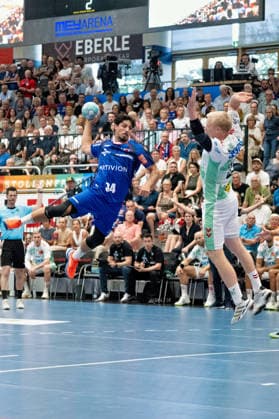 Yonatan Dayan (HBW Balingen Weilstetten, 34), Wurf, HBW Balingen Weilstetten vs. SC Magdeburg, GER, Opel 1. Handball Bundesliga, Meisterschaft, Spieltag 3, Saison 2026 2027, 06.09.2026, Eibner-Pressefoto Andreas Ulmer HBW Balingen Weilstetten vs. SC Magdeburg, GER, Opel 1. Handball Bundesliga, Meisterschaft, Spieltag 3, Saison 2026 2027, 06.09.2026, Balingen Copyright: xEibner-Pressefoto AndreasxUlmerx EP_AUR