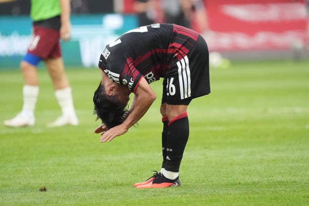 Keita Kosugi (Eintracht Frankfurt) enttäuscht - 06.09.2026 Bundesliga, Saison 26 27: Eintracht Frankfurt vs. FC Augsburg, Deutsche Bank Park, 2. Spieltag *** Keita Kosugi: Eintracht Frankfurt Disappoints, September 6, 2026; Bundesliga, 2026–27 Season; Eintracht Frankfurt vs. FC Augsburg, Deutsche Bank Park, Matchday 2