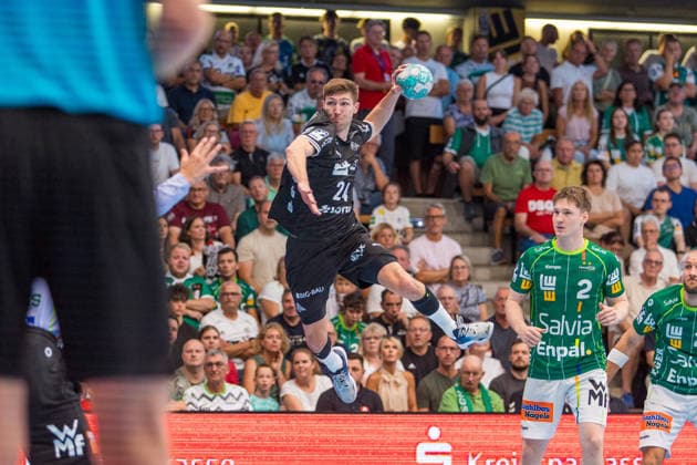 06.09.26 FRISCH AUF Göppingen - THW Kiel Deutschland, Göppingen, 06.09.2026, Handball, Bundesliga, Saison 2026 2027, FRISCH AUF Göppingen - THW Kiel: Lukas Zerbe (THW Kiel).