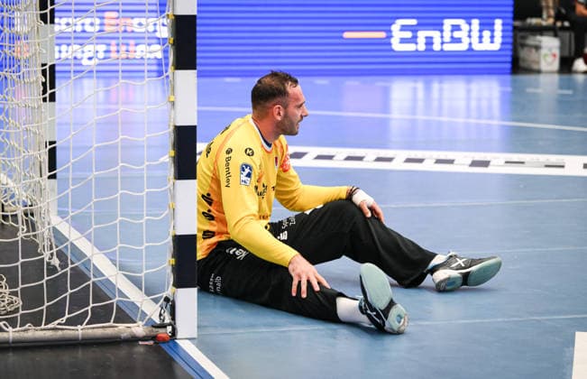 Handball 1. Bundesliga 2025 2026 06.09.2026 HBW Balingen - Weilstetten - SC Magdeburg Torwart Vladimir Cupara (HBW Balingen-Weilstetten) enttaeuscht