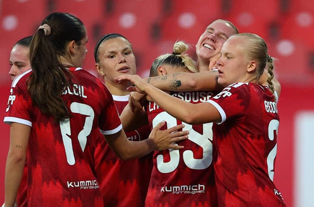 Papai Emöke Torjubel 2-0 , 1.FC Nürnberg-VfB Stuttgart , Frauen Bundesliga , , Fußball , in dem Max Morlock Stadion in Nürnberg , Bayern , Deutschland . September 06 , 2026 . Photo by: Davide Elias IPA Photo Pressefoto DENL Copyright: xDavidexEliasx