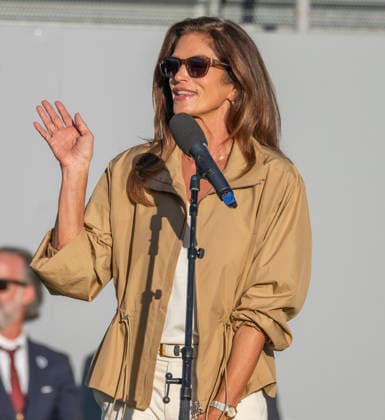 September 6, 2026, Crans-Montana, Valais, Switzerland: Crans-Montana Switzerland, 09 06 2026: The famous model CINDY CRAWFORD who is partnering with the tournament, said a few words. during Omega European Masters 2026, which is taking place in the famous ski resort that will host the upcoming Alpine World Ski Championships and took plat at Crans-Montana in Valais, Switzerland. Golf 2026: Omega European Masters: Final Day  - ZUMAd206 0866074818st Copyright: xEricxDubostx