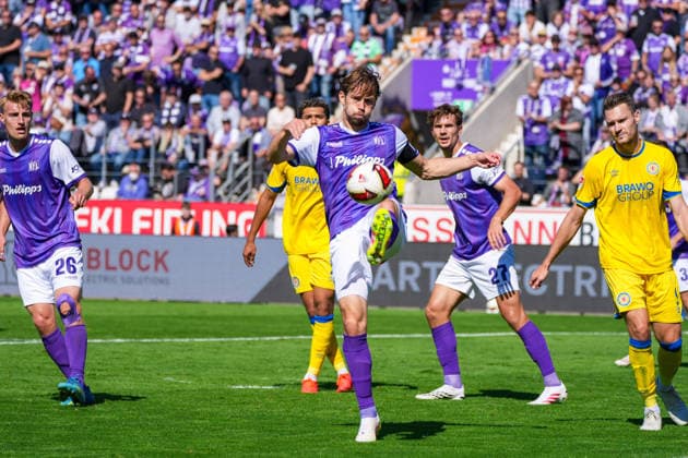 Jannik Müller (VfL Osnabrück, 24), Deutschland: Fussball, 2. Bundesliga, Saison 2026 27, 4. Spieltag, 06.09.2026, VfL Osnabrück vs Eintracht Braunschweig, Stadion Bremer Brücke (Osnabrück, Niedersachsen) *** Jannik Müller, VfL Osnabrück, 24, German soccer, 2. Bundesliga, 2026–27 season, Matchday 4, September 6, 2026, VfL Osnabrück vs. Eintracht Braunschweig, Bremer Brücke Stadium, Osnabrück, Lower Saxony Copyright: xLeonxFrickx