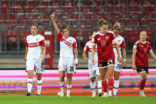Billa Nicole Torjubel 3-3 , 1.FC Nürnberg-VfB Stuttgart , Frauen Bundesliga , , Fußball , in dem Max Morlock Stadion in Nürnberg , Bayern , Deutschland . September 06 , 2026 . Photo by: Davide Elias IPA Photo Pressefoto DENL Copyright: xDavidexEliasx