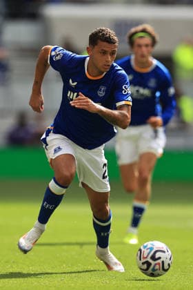 6th September 2026; Hill Dickinson Stadium, Liverpool, England; Premier League Football, Everton versus Manchester United, ManU Brennan Johnson of Everton runs with the ball DavidxBlunsden