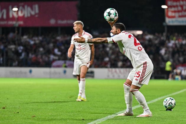 3. Liga; SC Fortuna Köln - Fortuna Düsseldorf; 06.09.2026 KÖLN, GERMANY; 06. SEPTEMBER: im Bild Matthias ZIMMERMANN (Fortuna Düsseldorf 25) bei einem Einwurf Sauer während dem Match der 3. Liga zwischen dem SC Fortuna Köln und Fortuna Düsseldorf am 4. Spieltag im Südstadion Köln Copyright: xBEAUTIFULxSPORTS Goldbergx