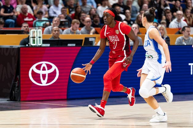 Kahleah Copper (USA, 07) im Dribbling, GER, Italien vs. USA, Basketball, FIBA Women s World Cup 2026, Gruppenphase, Spieltag 2, 06.09.2026 GER, Italien vs. USA, Basketball, FIBA Women s World Cup 2026, Gruppenphase, Spieltag 2, 06.09.2026 Berlin Copyright: xEibner-Pressefoto MaxxVincenx EP_MVN