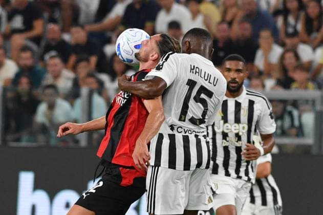 Foto IPP Massimo Rana Torino 06-09-2026 Calcio Campionato di Serie A 2026 2027 Juventus-Milan nella foto pierre kalulu e adrien rabiot Italy Photo Press - World Copyright italy ITALY  Copyright: xR4924_italyphotopressx