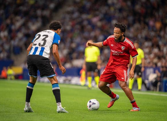 ESP: LaLiga EA Sports RCD Espanyol v Sevilla FC Chidera Ejuke of Sevilla during LaLiga EA Sports between RCD Espanyol v Sevilla FC played at RCDE Stadium in El Prat de Llobregat, Barcelona on September 6, 2026 in Spain Spain Futbol Copyright: xAgenciaxLOFx
