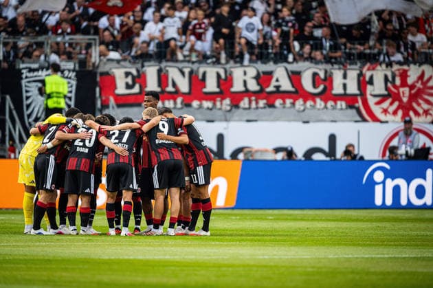 06.09.2026, xovx, Fußball Fußball Bundesliga, Eintracht Frankfurt - FC Augsburg Die Spieler von Eintracht Frankfurt schwören sich auf das Spiel gegen den FC Augsburg ein. (DFL DFB REGULATIONS PROHIBIT ANY USE OF PHOTOGRAPHS as IMAGE SEQUENCES and or QUASI-VIDEO) emspor Frankfurt *** September 6, 2026, xovx, Soccer, Bundesliga, Eintracht Frankfurt vs. FC Augsburg: The Eintracht Frankfurt players are gearing up for the match against FC Augsburg. DFL and DFB regulations prohibit any use of photographs as image sequences and or quasi-video. Eintracht Frankfurt
