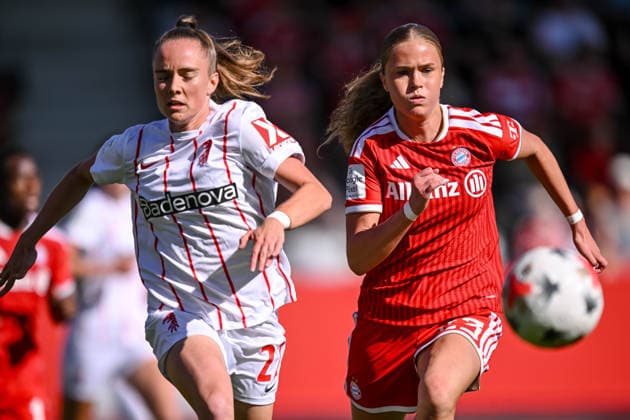 Muenchen, Deutschland, 06.09.26: Lisa Kolb (SC Freiburg Frauen) und Sophie Proost (FC Bayern Muenchen Frauen) im Zweikampf waehrend des Google Pixel Frauen-Bundesliga - Spiels zwischen dem FC Bayern Muenchen vs SC Freiburg in der FC Bayern Campus am 06. September 2026 in Muenchen, Deutschland. (Foto von Harry Langer DeFodi Images) Muenchen, Germany, 06.09.26: Lisa Kolb (SC Freiburg Frauen) und Sophie Proost (FC Bayern Muenchen Frauen) battle for the ball during the Google Pixel Frauen-Bundesliga - match between FC Bayern Muenchen vs SC Freiburg at FC Bayern Campus on September 6, 2026 in Muenchen, Germany. (Photo by Harry Langer DeFodi Images) DFB DFL REGULATIONS PROHIBIT ANY USE OF PHOTOGRAPHS AS IMAGE SEQUENCES AND OR QUASI-VIDEO. (Photo by Harry Langer DeFodi Images) - *** Munich, Germany, September 6, 2026: Lisa Kolb of SC Freiburg Women and Sophie Proost of FC Bayern Munich Women battle for the ball during the Google Pixel Women s Bundesliga match between FC Bayern Munich and SC Freiburg at the FC Bayern Campus on September 6, 2026, in Munich, Germany Photo by Harry Langer DeFodi Images Munich, Germany, September 6, 2026 Lisa Kolb of SC Freiburg Women and Sophie Proost of FC Bayern Munich Women battle for the ball during the Google Pixel Women’s Bundesliga match between FC Bayern Munich and SC Freiburg at the FC Bayern Campus on September 6, 2026 in Munich, Germany. Photo by Harry Langer, DeFodi Images. DFB and DFL regulations prohibit any use of photographs as image sequences and or quasi-video. Photo by Harry Langer, DeFodi Images