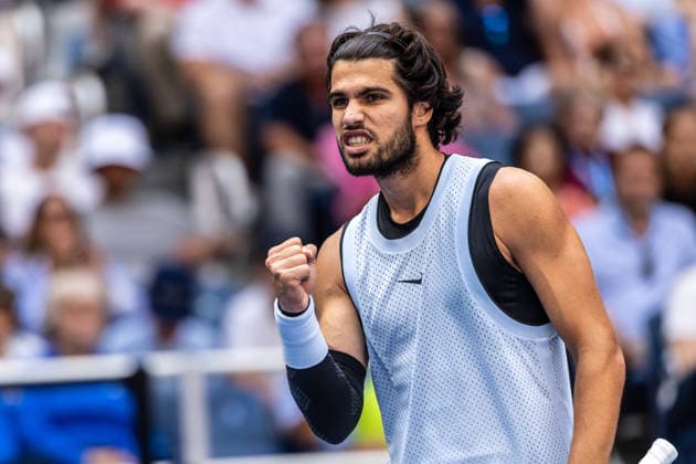 Tennis 2026: US Open, September 6, 2026 September 6, 2026: Carlos Alcaraz (ESP) in action against Tommy Paul (USA) during their Round 4 match at the US Open on September 6, 2026, held at the USTA Billie Jean King National Tennis Center in New York City. (Credit Image: Â Bernie Haley Cal Media) New York City New York USA EDITORIAL USE ONLY Copyright: xx ZUMA-20260906_zma_c04_012.jpg BerniexHaleyx csmphotothree518218