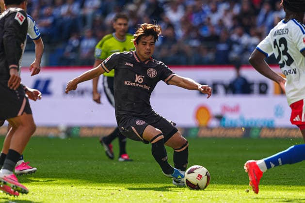 Kaishu Sano (1. FSV Mainz 05, 06) GER, Hamburger SV vs. 1. FSV Mainz 05, Fußball, 1. Bundesliga, Spieltag 02, Saison 2026 2027, 06.09.2026 DFL REGULATIONS PROHIBIT ANY USE OF PHOTOGRAPHS AS IMAGE SEQUENCES AND OR QUASI-VIDEO GER, Hamburger SV vs. 1. FSV Mainz 05, Fußball, 1. Bundesliga, Spieltag 02, Saison 2026 2027, 06.09.2026 Hamburg *** Kaishu Sano 1 FSV Mainz 05, September 6, 2026, Hamburger SV vs. 1 FSV Mainz 05, Soccer, Bundesliga 1, Matchday 2, 2026–2027 Season, September 6, 2026 DFL regulations prohibit any use of photographs as image sequences and or quasi-video GER, Hamburger SV vs. 1 FSV Mainz 05, Soccer, 1. Bundesliga, Matchday 02, 2026–2027 season, September 6, 2026, Hamburg Copyright: xEibner-Pressefoto MarcelxvonxFehrnx EP_MFN