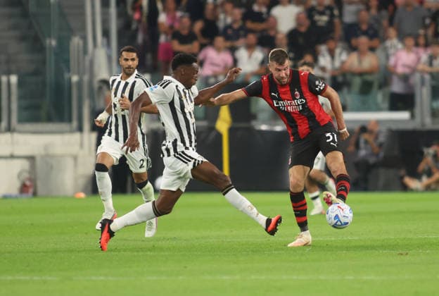 IPA88213873 - Strahinja Pavlovic of AC Milan during the Italian Serie A 2026–27 season soccer match between Juventus FC and AC Milan on September 6, 2026, at Allianz Stadium in Turin, Italy. Photo by Nderim KACELI  Copyright: xNderimxKaceli IPAxSportx xx 88213873