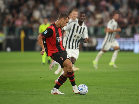 IPA88214611 - Filippo Terracino of AC Milan during the Italian Serie A 2026–27 season soccer match between Juventus FC and AC Milan on September 6, 2026, at Allianz Stadium in Turin, Italy. Photo by Nderim KACELI  Copyright: xNderimxKaceli IPAxSportx xx 88214611