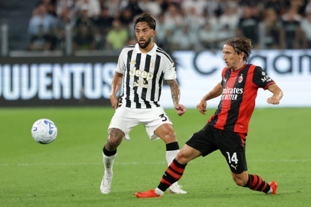NICOLAS NICO GONZALEZ, Juventus, LUKA MODRIC, Milan, Serie A, 2026-27, Juventus vs Milan 1-1, 06-09-2026, Contrasto, Action SERIE A 2026-27 JUVENTUS-MILAN 1-1