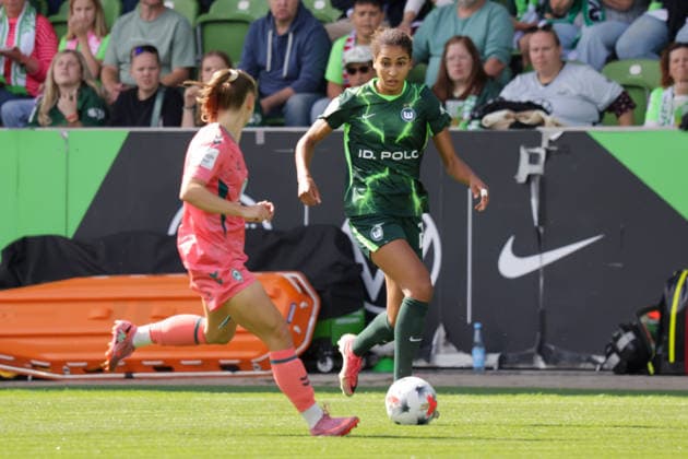 06.09.2026, xgrfx, Fussball Google Pixel Frauen-Bundesliga, VfL Wolfsburg - SV Werder Bremen v.l. Cora Zicai (VfL Wolfsburg) Wolfsburg *** September 6, 2026, xgrfx, Soccer Google Pixel Women s Bundesliga, VfL Wolfsburg vs. SV Werder Bremen, Cora Zicai, VfL Wolfsburg, Wolfsburg