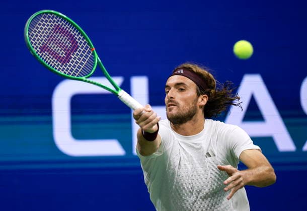 US Open tennis tournament - Day 8 Stefanos Tsitsipas of Greece in action against Ben Shelton of the USA during the Men s Singles fourth round of the US Open Tennis Championships in Flushing Meadows, New York, USA, 06 September 2026. FLUSHING MEADOWS NEW YORK United States  Copyright: xCRISTOBALxHERRERA-ULASHKEVICHx