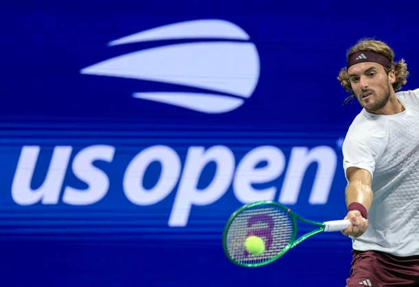 US Open tennis tournament - Day 8 epaselect Stefanos Tsitsipas of Greece in action against Ben Shelton of the USA during the Men s Singles fourth round of the US Open Tennis Championships in Flushing Meadows, New York, USA, 06 September 2026. FLUSHING MEADOWS NEW YORK United States  Copyright: xCRISTOBALxHERRERA-ULASHKEVICHx