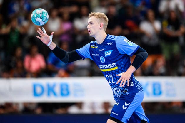 TVB Stuttgart - Füchse Berlin Handball: 1. Bundesliga, Herren, Saison 2026 2027, TVB Stuttgart - Füchse Berlin, Porsche Arena. Stuttgarts Torben Matzken in Aktion. Stuttgart Porsche Arena Baden-Württemberg Deutschland