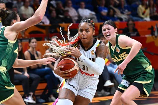 Belgium v Australia - FIBA Women s Basketball World Cup 2026 BERLIN, GERMANY - SEPTEMBER 07 : Lisowa Mbaka Maxuella small forward of Belgium during the FIBA Women s Basketball World Cup group C phase match between Belgium and Australia in Berlin on September 7, 2026 in Berlin, Germany, 07 09 2026 Berlin Germany  Copyright: xVincentxKalutx