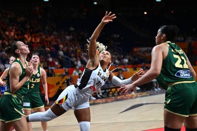 Belgium v Australia - FIBA Women s Basketball World Cup 2026 BERLIN, GERMANY - SEPTEMBER 07 : Lisowa Mbaka Maxuella small forward of Belgium during the FIBA Women s Basketball World Cup group C phase match between Belgium and Australia in Berlin on September 7, 2026 in Berlin, Germany, 07 09 2026 Berlin Germany  Copyright: xVincentxKalutx