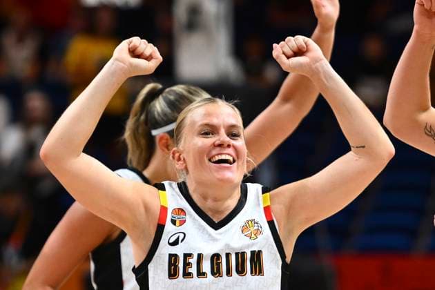 Belgium v Australia - FIBA Women s Basketball World Cup 2026 BERLIN, GERMANY - SEPTEMBER 07 : Vanloo Julie guard of Belgium celebrates the victory during the FIBA Women s Basketball World Cup group C phase match between Belgium and Australia in Berlin on September 7, 2026 in Berlin, Germany, 07 09 2026 Berlin Germany  Copyright: xVincentxKalutx