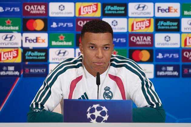 September 7, 2026, Madrid, Spain: Kylian Mbappe (Real Madrid CF) attends a press conference, PK, Pressekonferenz on the eve of the UEFA Champions League 2026 2027 match between Real Madrid CF and FC Internazionale Milano.Real Madrid CF is holding its final training session and pre-match press conference ahead of its first UEFA Champions League game, which it will play against FC Internazionale Milano. Madrid Spain - ZUMAs197 20260907_aaa_s197_048 Copyright: xFedericoxTitonex