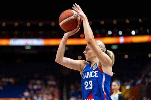 Marine Johannes (Frankreich, 23) beim Wurf, GER, Nigeria vs. Frankreich, Basketball, FIBA Women s World Cup 2026, Gruppenphase, Spieltag 3, 07.09.2026 GER, Nigeria vs. Frankreich, Basketball, FIBA Women s World Cup 2026, Gruppenphase, Spieltag 3, 07.09.2026 Berlin Copyright: xEibner-Pressefoto MaxxVincenx EP_MVN