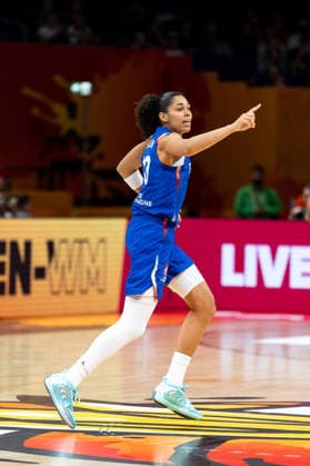 Leila Lacan (Frankreich, 71) jubelt Jubel, GER, Nigeria vs. Frankreich, Basketball, FIBA Women s World Cup 2026, Gruppenphase, Spieltag 3, 07.09.2026 GER, Nigeria vs. Frankreich, Basketball, FIBA Women s World Cup 2026, Gruppenphase, Spieltag 3, 07.09.2026 Berlin Copyright: xEibner-Pressefoto MaxxVincenx EP_MVN