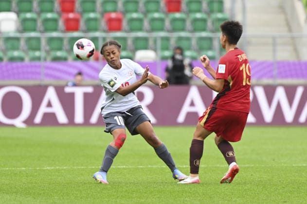 IPA88241316 - Joceliine Kourevi (NCL) and Yujia Zeng (CHN) during the FIFA U-20 Women s World Cup match between New Caledonia and China PR in Sosnowiec, Poland, on September 7, 2026  Copyright: xMichalxDubiel IPAxSportx xx IPA88241316