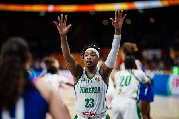 FIBA Women™s Basketball World Cup 2026: Nigeria vs. Frankreich, 07.09.2026 Ezinne Kalu (Nigeria, 23) versucht zu blocken; Basketball, FIBA Women™s Basketball World Cup 2026, Gruppenphase, Gruppe B, 3. Spieltag: Nigeria vs. Frankreich am 07.09.2026 in der Uber Arena, Berlin Copyright: xBEAUTIFULxSPORTS Tonhäuserx