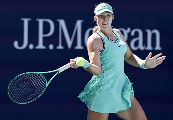 Mirra Andreeva, Damen Einzel, Ladies Singles, US Open Championships, Billie Jean King National Tennis Center, Flushing Meadows, New York, USA . Tennis - US Open 2026 - Grand Slam - Billie Jean King Tennis Center - New York - New York - USA - 7 September 2026. Copyright: xJuergenxHasenkopfx
