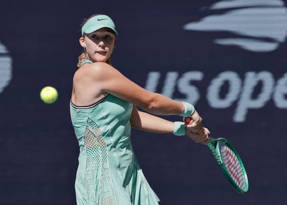 Mirra Andreeva, Damen Einzel, Ladies Singles, US Open Championships, Billie Jean King National Tennis Center, Flushing Meadows, New York, USA . Tennis - US Open 2026 - Grand Slam - Billie Jean King Tennis Center - New York - New York - USA - 7 September 2026. Copyright: xJuergenxHasenkopfx