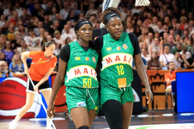 07.09.2026, GER, Basketball, Damen, FIBA Basketball WM, 2026, Germany vs Czechia Djeneba N Diaye ( Mali 50 ), Alima Dembele ( Mali 12 ) Berlin Uber Arena Berlin Deutschland Copyright: xNordphotox xEnglerx