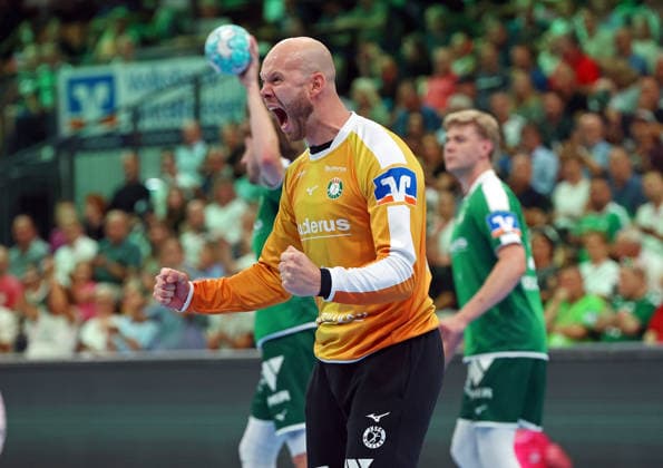 07.09.2026, xovx, Handball Opel Handball-Bundesliga, HSG Wetzlar - ThSV Eisenach Jubel bei Bart Ravensbergen (HSG Wetzlar) Wetzlar Buderus Arena Hessen Deutschland (DE)
