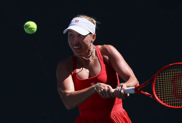 US Open tennis tournament - Day 9 Anastasia Potapova of Austria in action against Mirra Andreeva of Russia during the Women s Singles round 4 of the US Open Tennis Championships at the USTA Billie Jean King National Tennis Center in Flushing Meadows, New York, USA, 07 September 2026. The 2026 US Open tournament runs from 23 August through 13 September. FLUSHING MEADOWS NEW YORK United States  Copyright: xSARAHxYENESELx