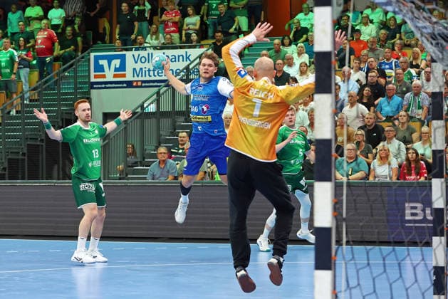 07.09.2026, xovx, Handball Opel Handball-Bundesliga, HSG Wetzlar - ThSV Eisenach v.l. Tomas Piroch (HSG Wetzlar), David More (ThSV Eisenach), Bart Ravensbergen (HSG Wetzlar), Tristan Kirschner (HSG Wetzlar) Wetzlar Buderus Arena Hessen Deutschland (DE)