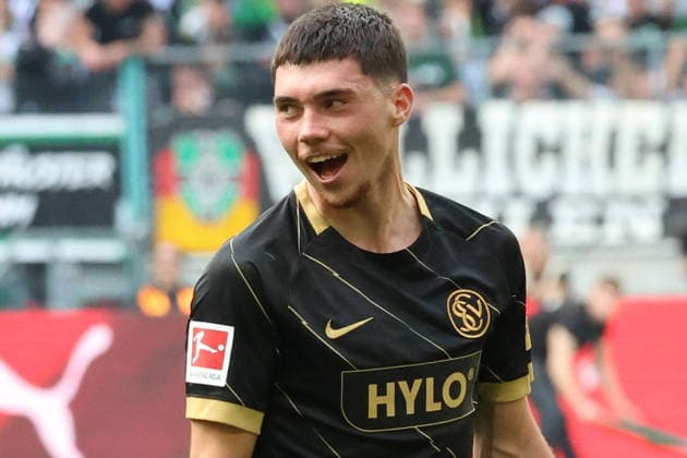 05.09.2026, xrekx, Fussball 1.Bundesliga, Borussia Moenchengladbach - SV Elversberg v.l. Torjubel nach dem Tor zum celebrating the goal celebrate 3:3 durch Felix Keidel (SV 07 Elversberg) (DFL DFB REGULATIONS PROHIBIT ANY USE OF PHOTOGRAPHS as IMAGE SEQUENCES and or QUASI-VIDEO) Moenchengladbach