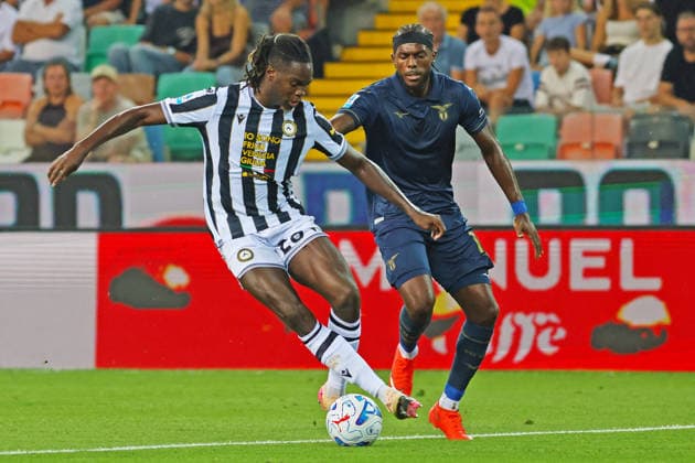 Udinese s Oumar Solet during the Serie A soccer match between Udinese and Lazio at the Friuli Stadium in Udine, north east Italy - September 07, 2026. - Soccer  Copyright: xAndreaxBressanutti LaPressex