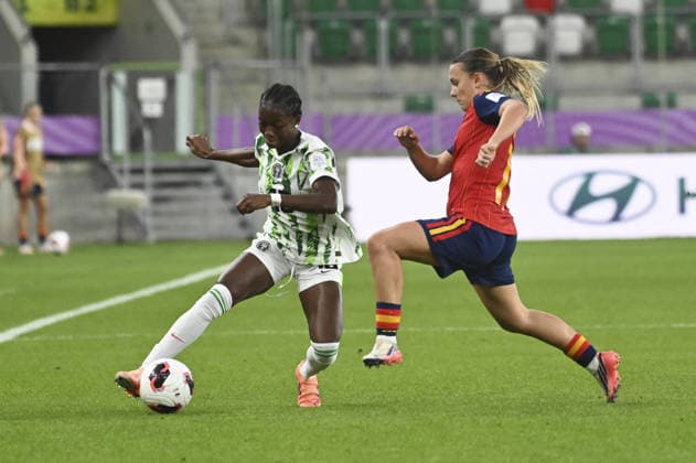 SOCCER - FIFA World Cup, WM, Weltmeisterschaft, Fussball - FIFA U-20 Women? World Cup - Spain vs. Nigeria Photo by IPA ABACAPRESS.COM88247345 - Precious Oscar (NGA) and Carla Julia (ESP) during the FIFA U-20 Women s World Cup match between Spain and Nigeria in Sosnowiec, Poland, on September 7, 2026 Sosnowiec Poland  Copyright: xIPAxSport ABACAx