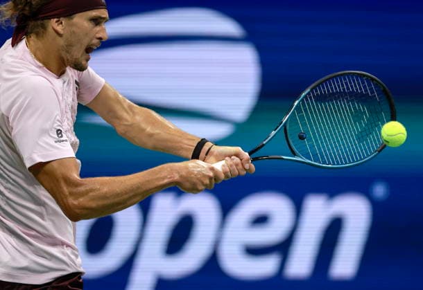 US Open tennis tournament - Day 9 Alexander Zverev of Germany in action against Luciano Darderi of Italy during their men s singles fourth round match at the US Open Tennis Championships at the USTA Billie Jean King National Tennis Center in Flushing Meadows, New York, USA, 07 September 2026. The 2026 US Open tournament runs from 23 August through 13 September. FLUSHING MEADOWS NEW YORK United States  Copyright: xCRISTOBALxHERRERA-ULASHKEVICHx